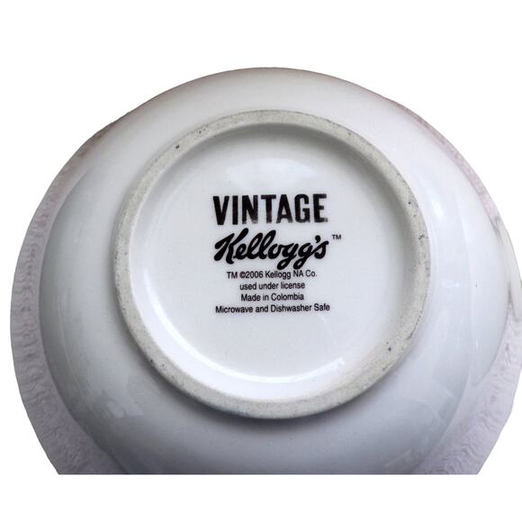 Kellogg's Cereal Bowls Vintage Tony the Tiger & Cornflakes 2006 7" x 2" - Picture 2 of 3